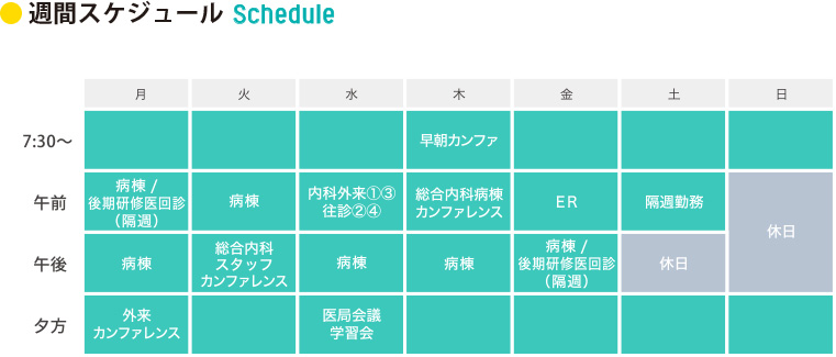 週間スケジュール