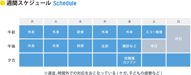 週間スケジュール