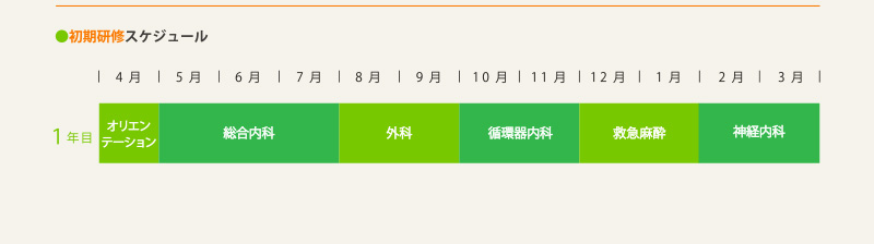 ●初期研修スケジュール
