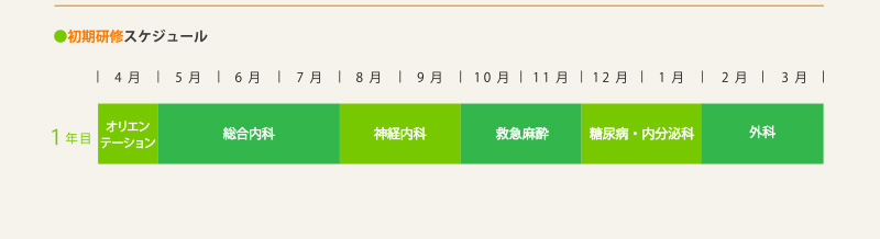 ●初期研修スケジュール
